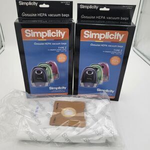Simplicity Compact Type Z HEPA Vacuum Bags 1 open box of 6, 1 open box of 3